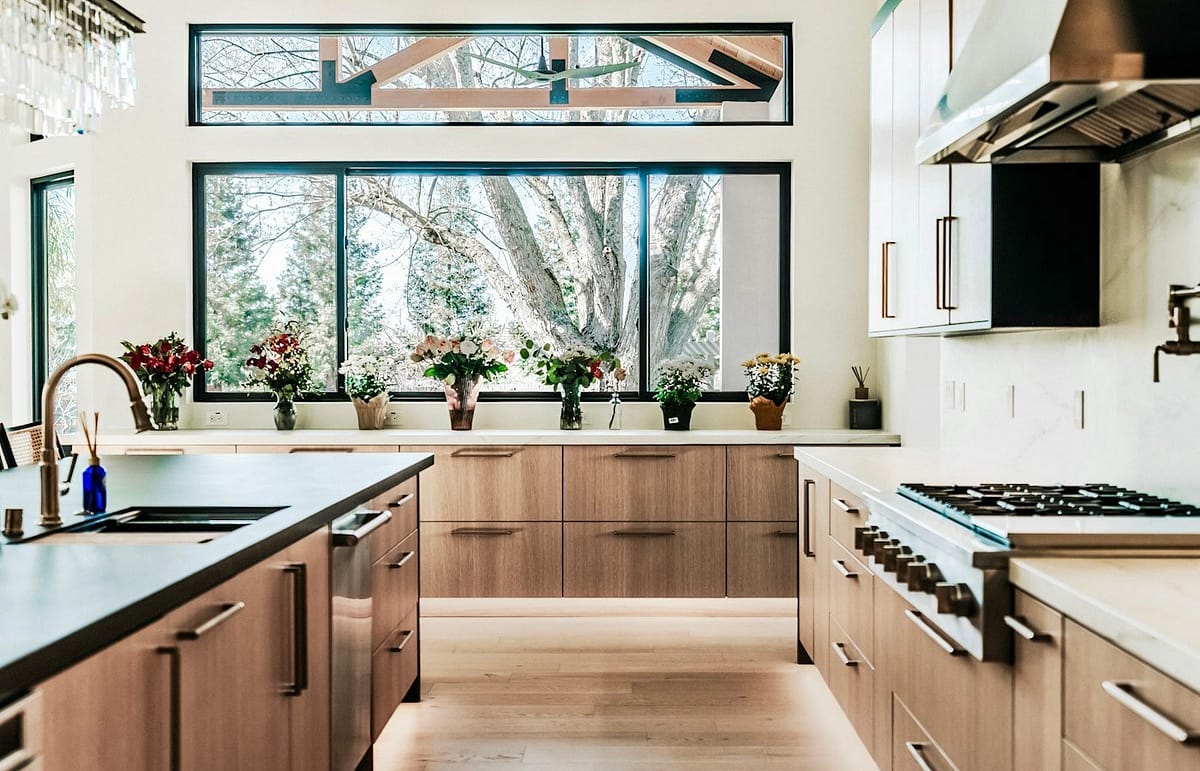 Modern new construction model-home kitchen